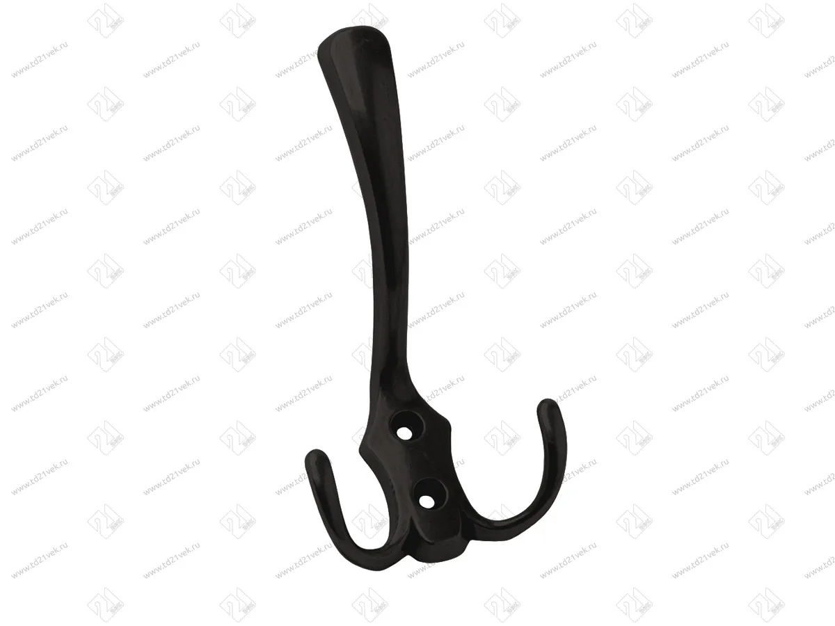 KR 0050 BL  Мебельный крючок, матовый черный  <40/240> 1