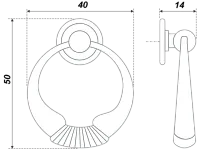 RC032AB.4 Ручка-кнопка C3220, старинная латунь <50>