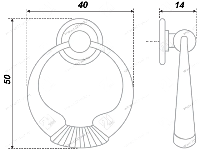 RC032AB.4 Ручка-кнопка C3220, старинная латунь <50> 2