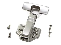 Петля 3D полунакладная 8мм, с планкой H=2мм, CLIP, c доводчиком, никель