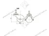 Опора колесная 209 нагрузка - 50 кг d=50, h=71 <100> превью 2
