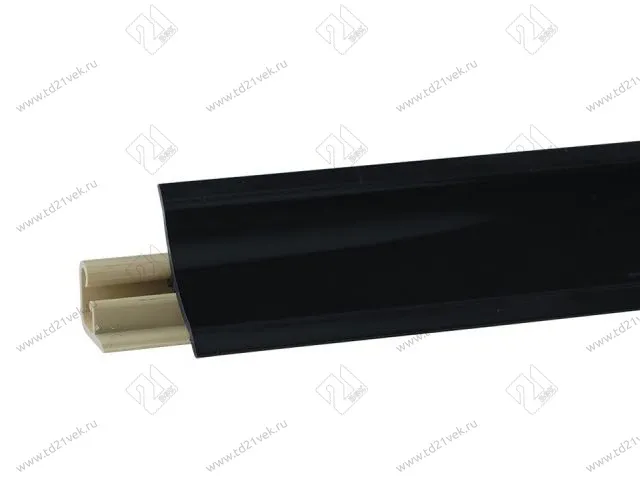 Плинтус RUS LB 231(57) Черный глянец 3,0 м (№ 619)  <12> 1