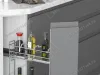 S-2605-C Бутылочница 150, Starax, 45 градусов, 2-х ярусная, направляющие Blum Tandem, (106х465х495 мм), полное выдвижение, правая, хром превью 3