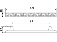 RS420CP.4/96 Ручка-скоба 96 мм с кристаллами, хром <24>