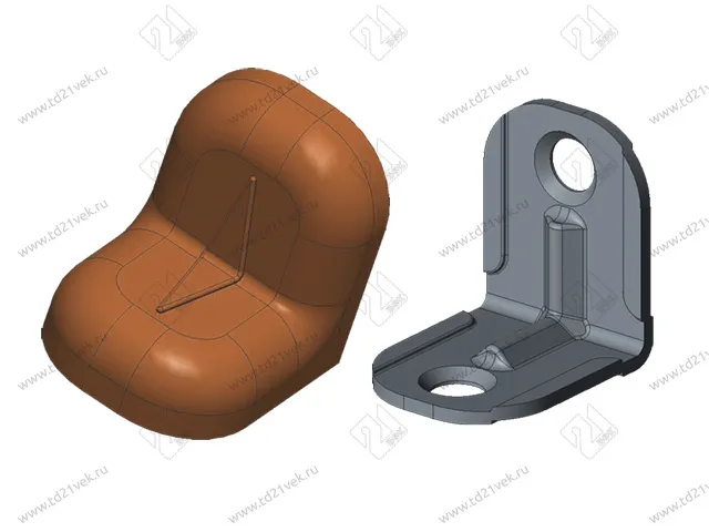 Уголок крепежный 20х20х16 мм, ясень  c пластиковой крышкой 1