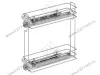 S-2441-08-C Бутылочница 200, Starax, 2-х ярусная, направляющие Blum Tandem, выдвижение 7/8, (151х475х495), левая, хром превью 2