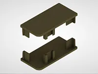 Г-образный комплект закрытых заглушек (2 шт.) №6 шампань <10>