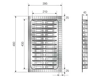 105-83-52-309 Лоток для тарелок Mesan TrayBond, 12шт.(Ш290хГ480-420хH45) антрацит <2/16>
