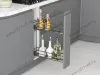 S-2413-A Бутылочница 150, Starax, 2-х ярусная, направляющие Blum Tandem, (106х475х495 мм), полное выдвижение, правая превью 1