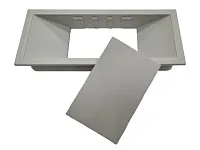 Заглушка кабель-канала, 156х66х22мм, светло-серый