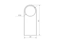 Держатель рейлинга модерн бронза