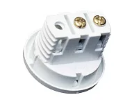 09.110.02.111 Выключатель круглый D=27мм, врезной меб., Н=21мм, 250В, 5А, IP20, белый