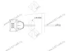 06.800.01.326 USB-розетка, врезная, квадратная, 2хUSB CHARGE-K, max. 3,4A, провод 2м c LED кон., 37х37х31.3мм, серебристый превью 3