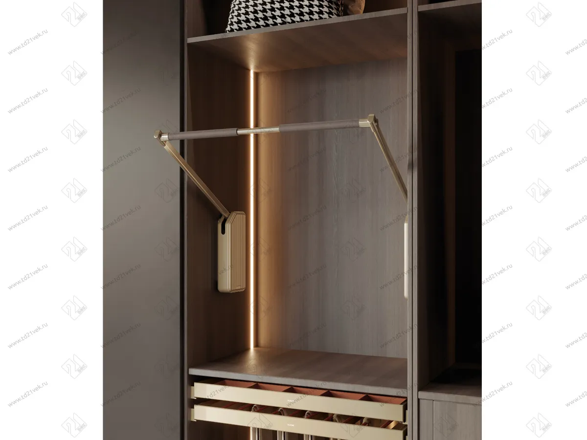 Пантограф для шкафа электрический RALPHIE, 764-964x140x881 мм, серый, с сервоприводом 3