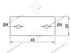 Полоса крепежная 48х20, 2 отверстия (50/100) <1500> превью 2