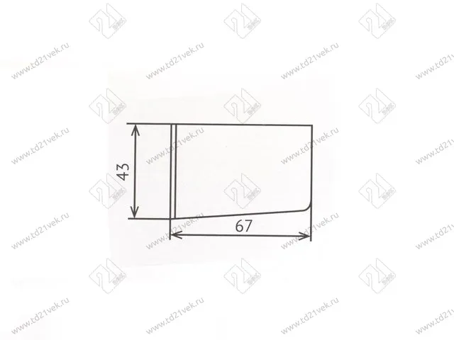 Накладка к навесу abs № 14, R, правый, серый <400> 2