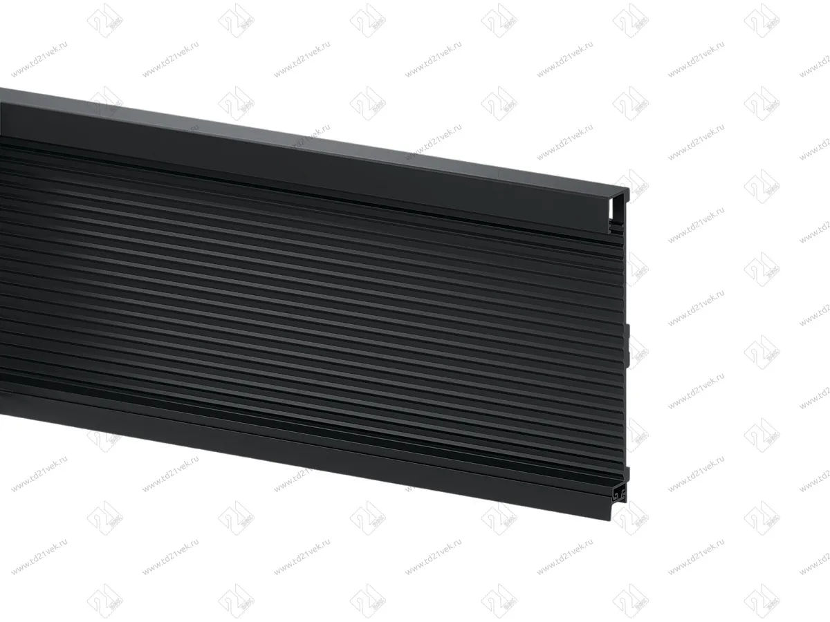 Цоколь с подсветкой 3м, черный матовый, H100/4000К, рефленый, комплект: LED лента SMD+рассеиватель+коннектор 1