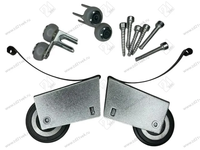 Комплект роликов на 1 дверь, асимметрия, стандарт, 37,5 мм 1