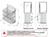 S-2245-A Бутылочница 300, Starax, 3-х ярусная, направляющие Blum Tandem, (255х470х635 мм), правая, антрацит превью 2
