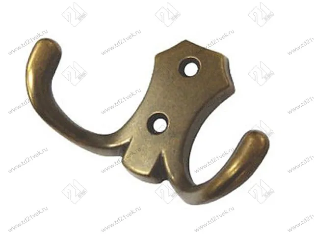 K203AB.2 Крючок мебельный старинная латунь <40> 1