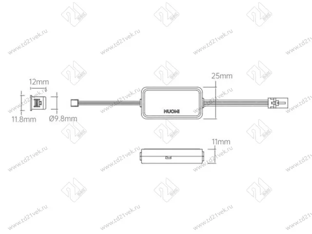 Датчик движения и открытия двери 3PIN, черный 2