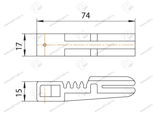 Прищепка сетчатых корзин, белый <100> 2