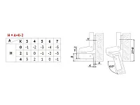 H301С02/0910 Петля Boyard 16 мм CLIP (с довод.) + планка H=0 <100>