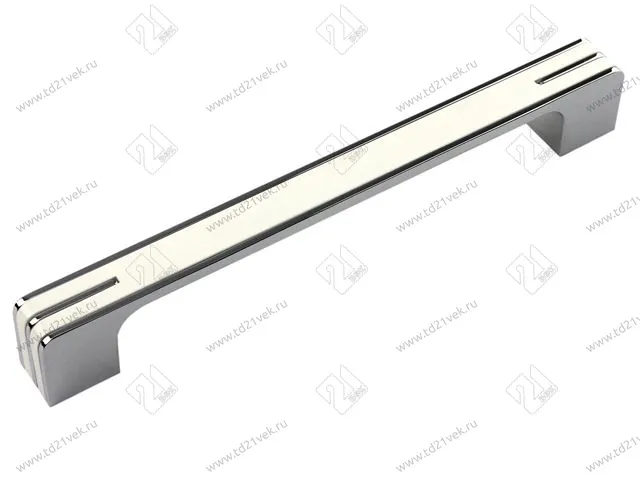 RS267CP/W.4/160 Ручка-скоба 160 мм белый/хром <25> 1