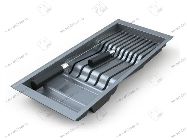 105-83-53-309 Лоток для ножей Mesan TrayBond,5 больш.+6маленьких  (Ш206,5ХГ480-444хВ45) антрацит <2/10> 4
