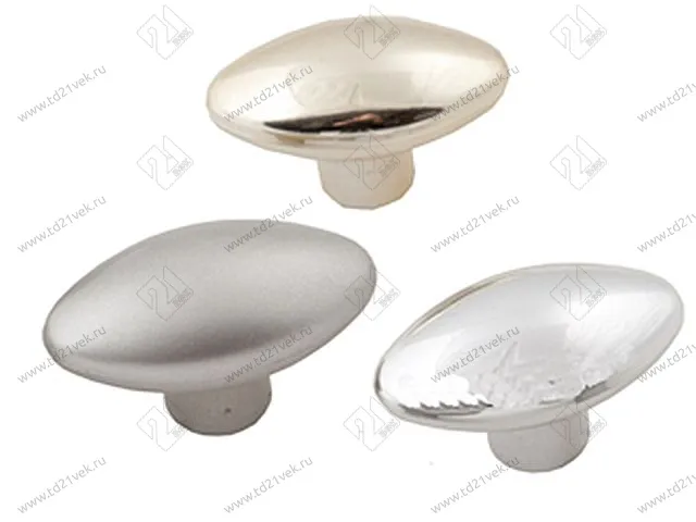 Ручка-кнопка К5 пластик, металлик <500> 1