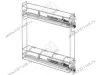 S-2421-C Бутылочница 150, Starax, 2-х ярусная, направляющие Blum Tandem, (106х475х495 мм), частичное выдвижение, правая превью 2