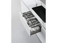 Пенал для столовых приборов выдвижной, в базу 600мм, 564-568x423x85 мм,  Encanto, серый