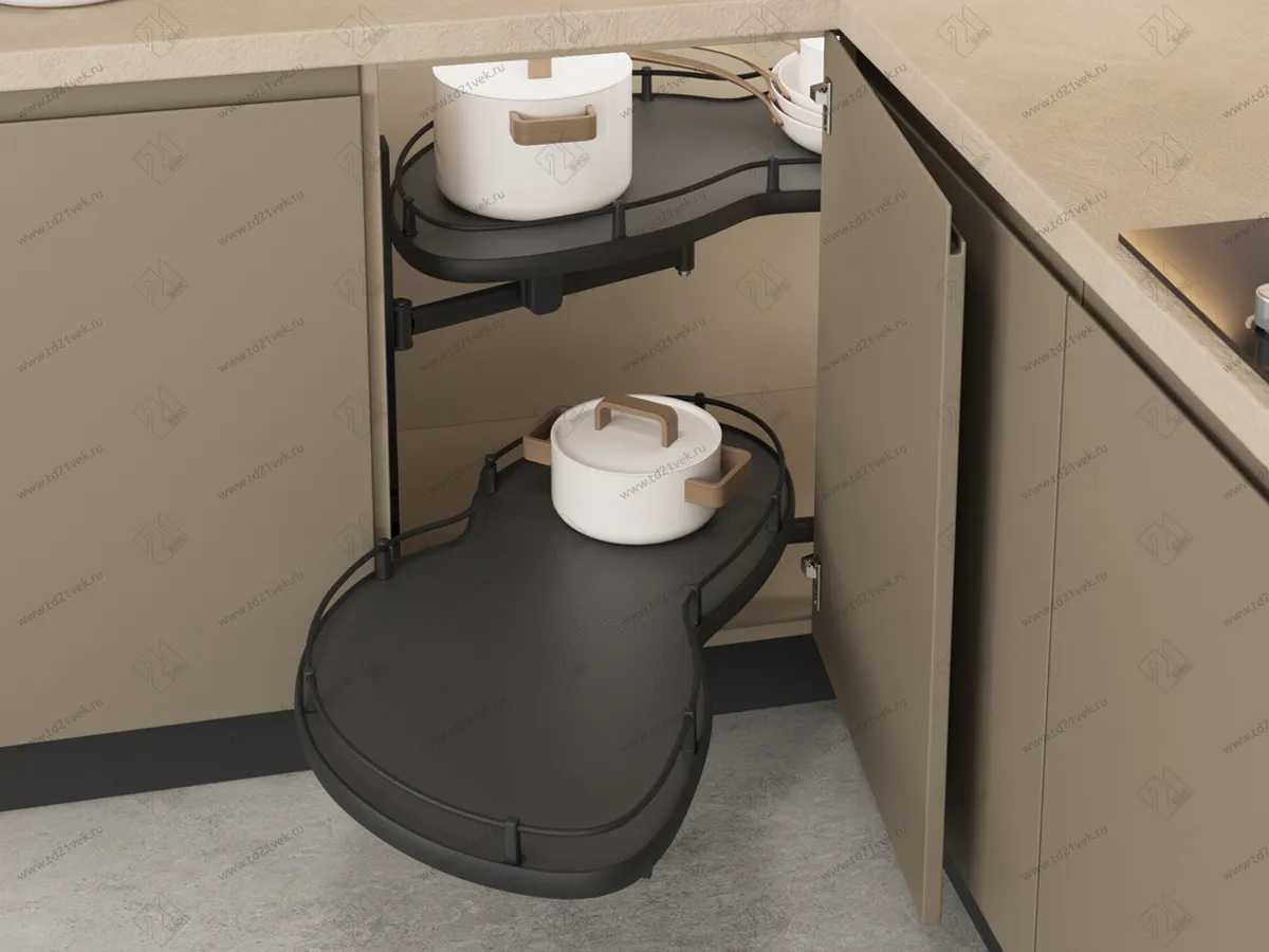 S-3015-A Волшебный угол "Лепесток" в базу 450 мм, Starax, (850х475х600 мм), левый, с антискользящим покрытием 1