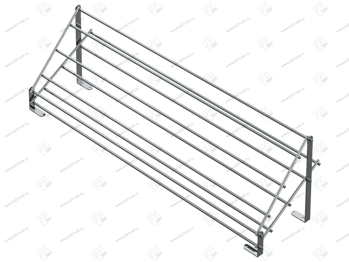 S-6144-C Полка для обуви в базу 900 мм, Starax, фасадное крепление, (830х230х220 мм) 3