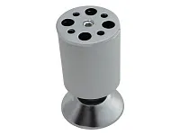 Опора мебельная P0020-100, H100 / d50 мм, матовый хром-хром