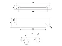 RT110SC.1/128/150 Ручка торцевая 147 мм сатиновый хром <50>
