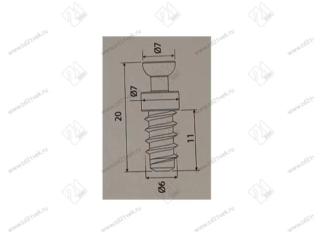RFML011 Винт d6х11мм(саморез) цинк <1000/5000> 2
