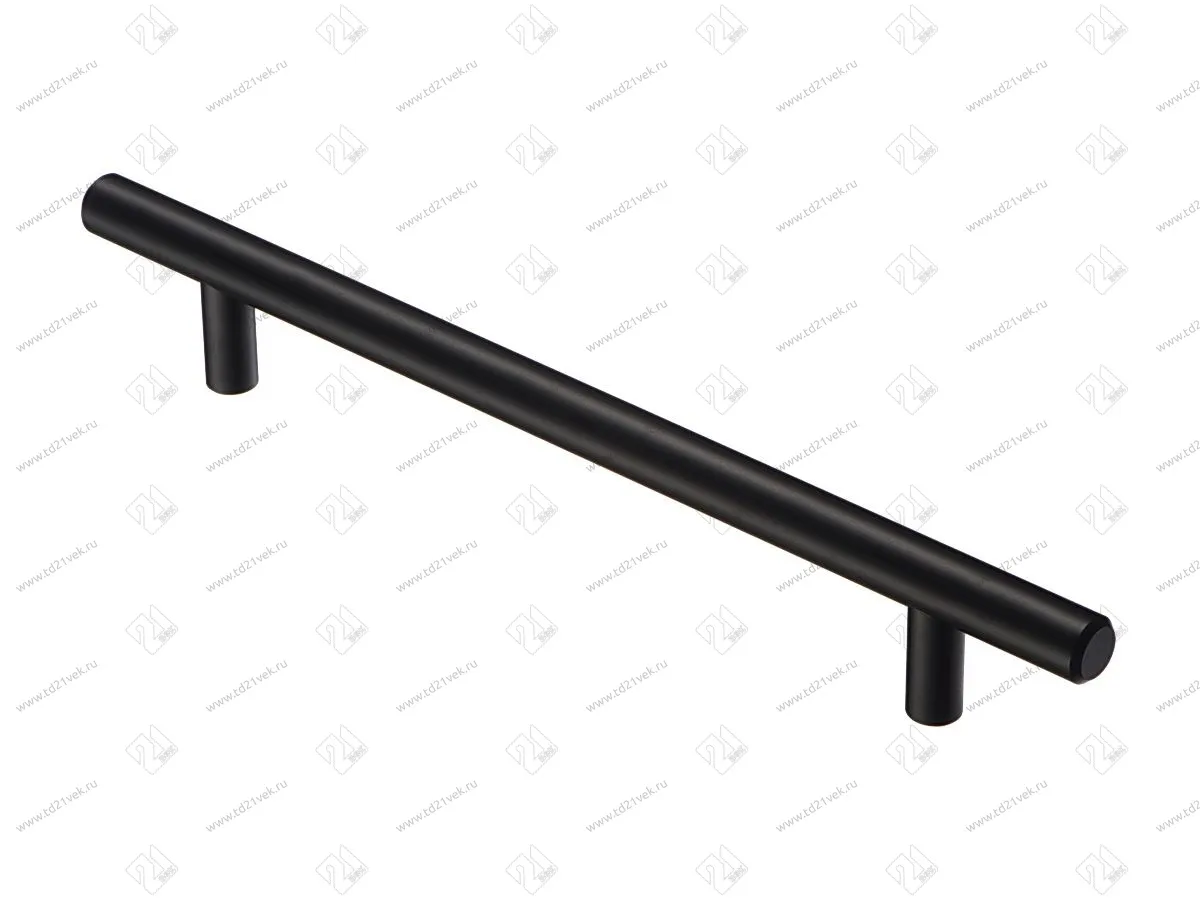 R-3020-160 BL  Ручка-рейлинг D=12мм, 160 мм, матовый черный <20/100> 1