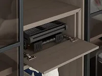 S-6616-A Выдвижная гладильная доска с фасадом в 400 базу, Starax, антрацит