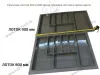 Лоток для столовых приборов в базу шир.800 PP (740/720*490/470*45мм), серый <1/12> превью 3