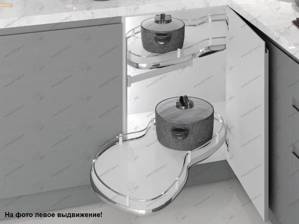 S-3115-C Волшебный угол "Лепесток" в базу 500 мм, Starax, (850x490x600 мм), левый 1