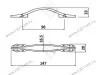 UZ-ROYAL2-96-10-03 Ручка GTV ROYAL2 C=96мм, белый/золото <40> превью 4