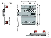Навес каркаса регулируемый до 240 кг (для нижних тумб) (1 компл.= 2 навеса, 2 площадки, 2 заглушки белые, винты), P2807