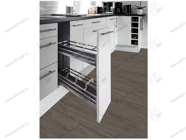 KR05/1/3/200/L Бутылочница 200 мм , с направляющими скрытого монтажа с  доводчиком 450 мм левая <1> 1