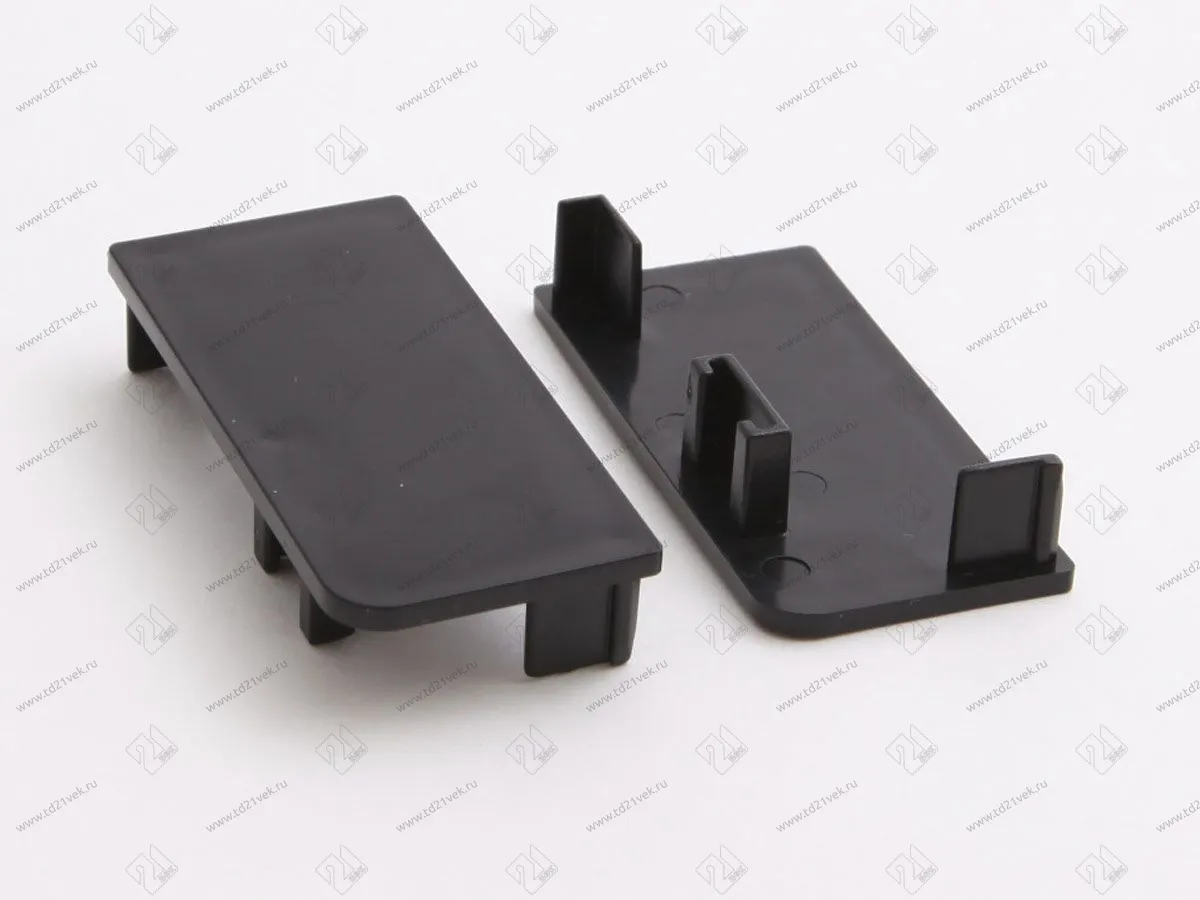 Г-образный комплект закрытых заглушек (2 шт.) №2 черный <10> 1
