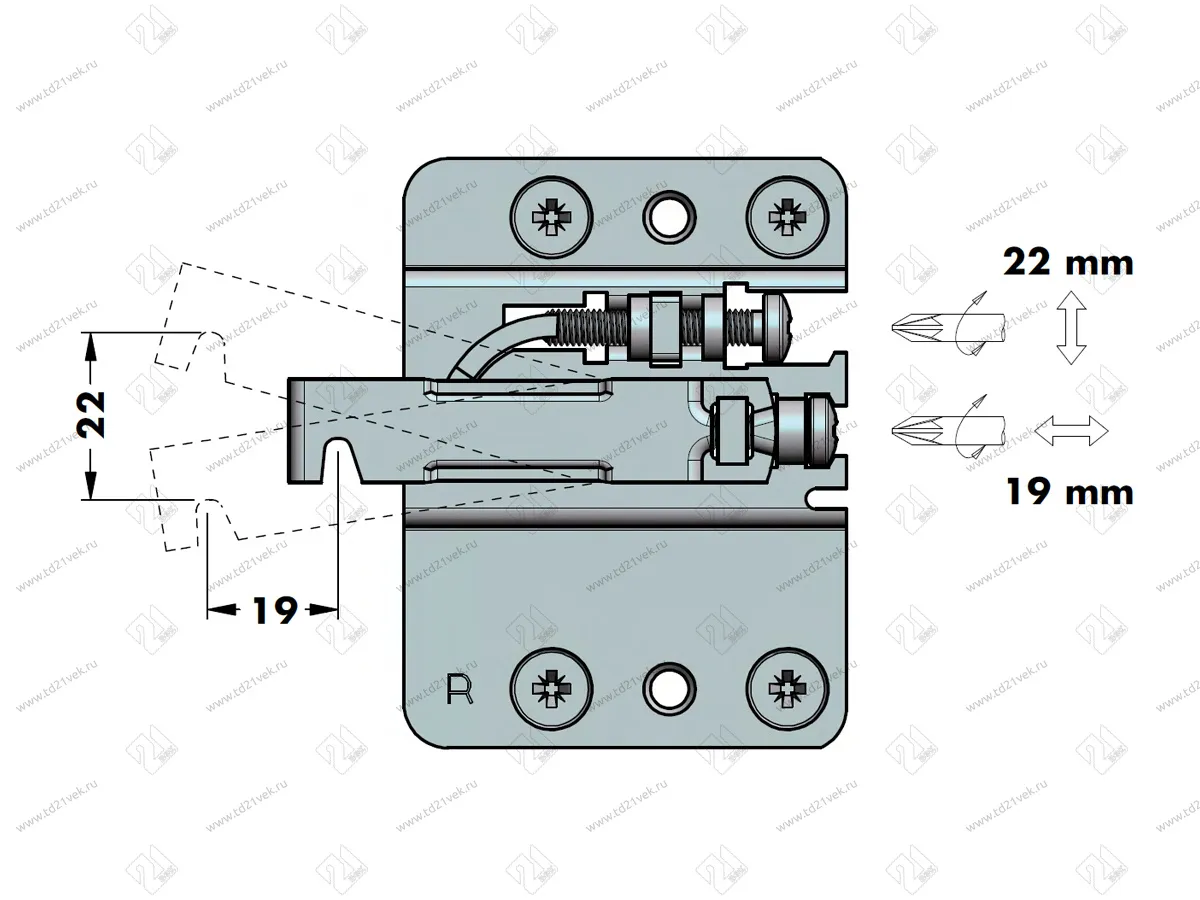 Навес каркаса регулируемый до 240 кг (для нижних тумб) (1 компл.= 2 навеса, 2 площадки, 2 заглушки белые, винты), P2807 3