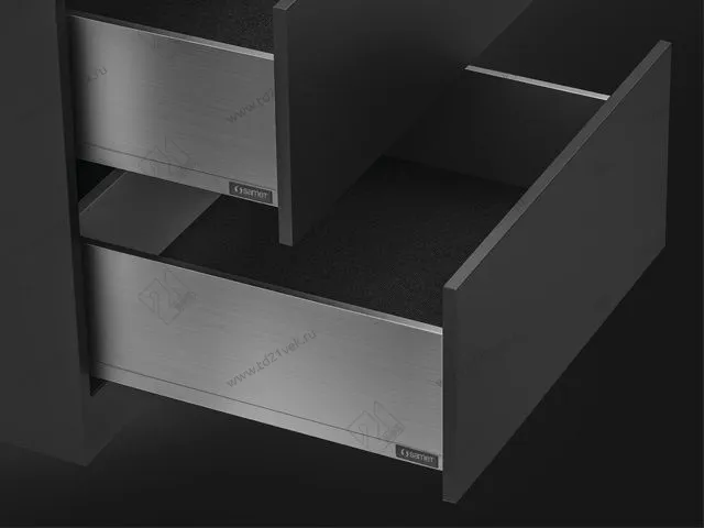 12716713830776 / 12716713830745 FLOWBOX L350 мм / H106 /16 (антрацит) с довод. (pack) <1> 2