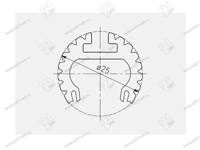 PA-GLAXDR-AL алюминиевый профиль-штанга glax круглый fi-25мм, (цена за 2 метра) <20> 2