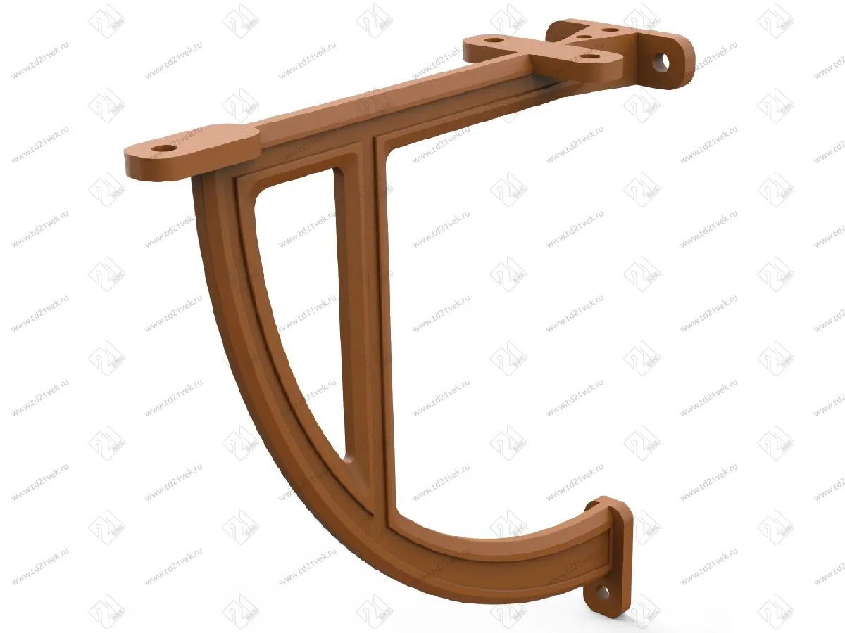 103-06-03-306 Кронштейн Mesan для деревянных полок Д175хВ185мм, коричневый <1/50> 1