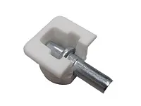 Полкодержатель для деревянных полок, врезной, d15 мм, шток с гладким штифтом в комплекте, FLIPPER, белый, 1 упак.=1000 шт.